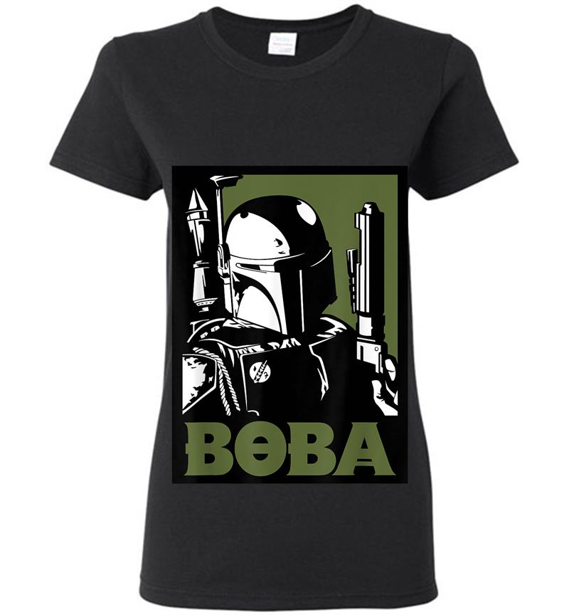 Star Wars Boba Fett Poster Womens T-Shirt