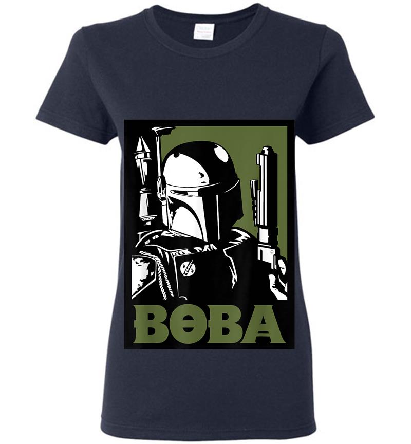 Inktee Store - Star Wars Boba Fett Poster Womens T-Shirt Image