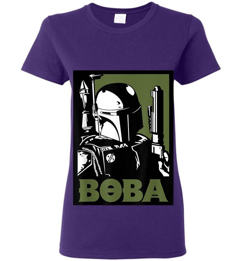 Inktee Store - Star Wars Boba Fett Poster Womens T-Shirt Image