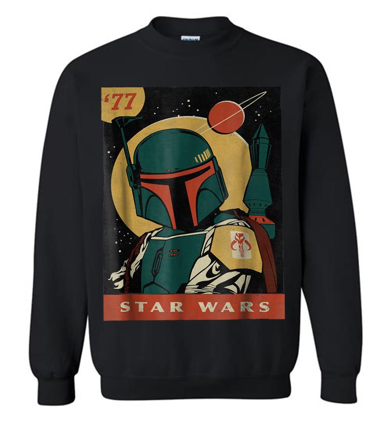 Star Wars Boba Fett Vintage Trading Card '77 Graphic Sweatshirt