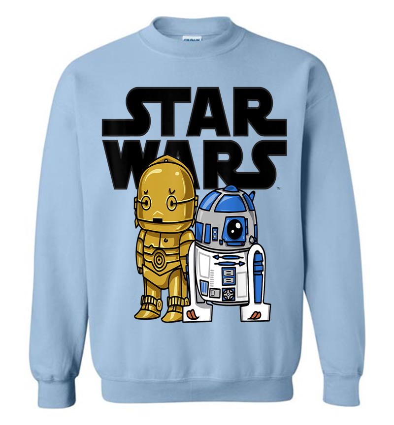 Inktee Store - Star Wars Boba R2-D2 And C-3Po Cute Cartoon Graphic Sweatshirt Image