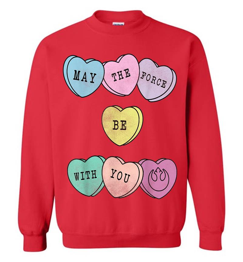 Inktee Store - Star Wars Candy Hearts Force Valentine'S Graphic Sweatshirt Image