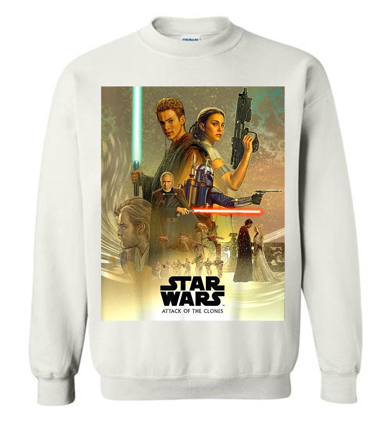 Inktee Store - Star Wars Celebration Attack Of The Clones Mural Sweatshirt Image