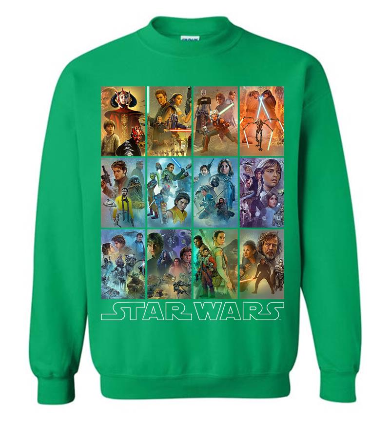 Inktee Store - Star Wars Celebration Mural Art Panels Sweatshirt Image