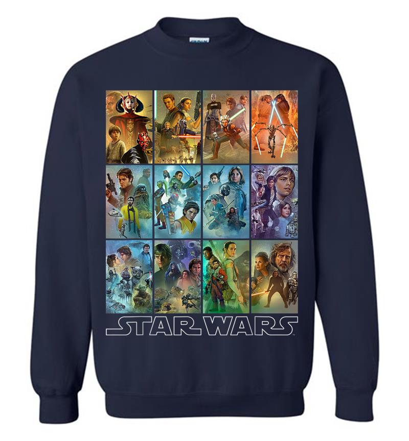 Inktee Store - Star Wars Celebration Mural Art Panels Sweatshirt Image