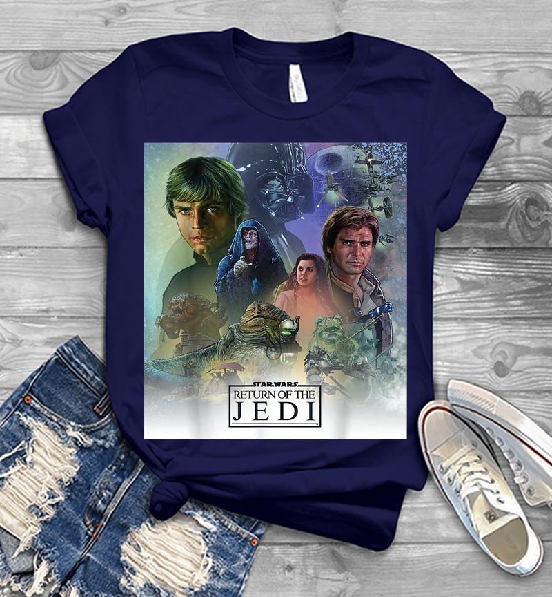 Inktee Store - Star Wars Celebration Mural Return Of The Jedi Logo Mens T-Shirt Image