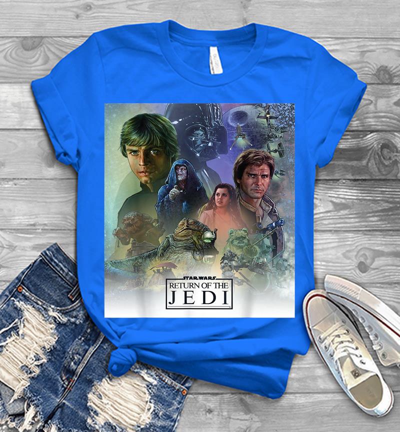 Inktee Store - Star Wars Celebration Mural Return Of The Jedi Logo Mens T-Shirt Image