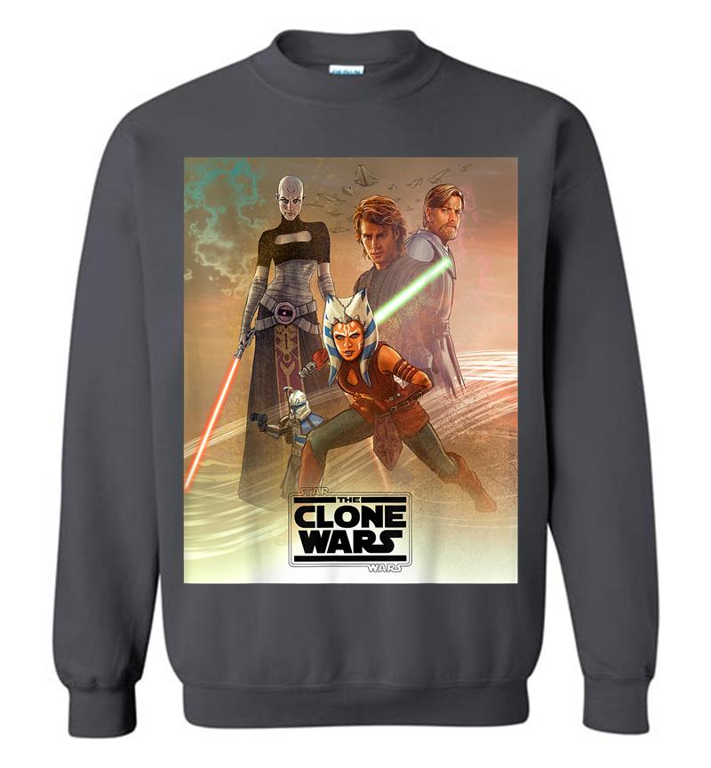 Inktee Store - Star Wars Celebration Mural The Clone Wars Logo Sweatshirt Image