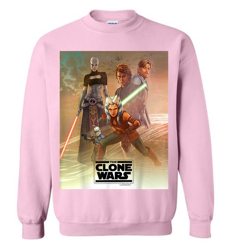 Inktee Store - Star Wars Celebration Mural The Clone Wars Logo Sweatshirt Image