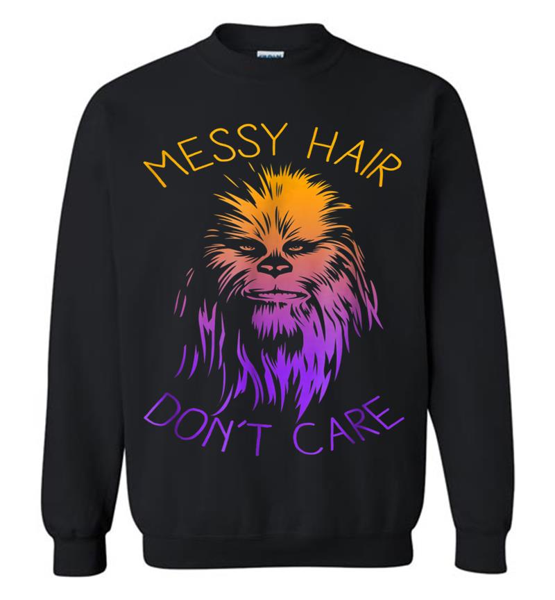 Star Wars Chewbacca Messy Hair Don'T Care Graphic Sweatshirt