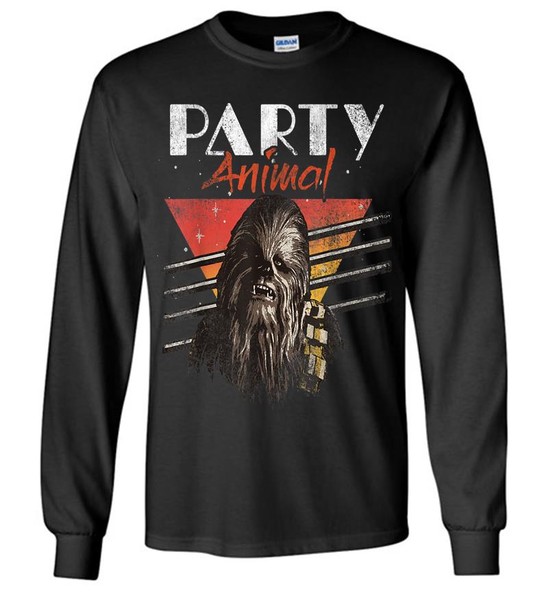 Star Wars Chewbacca Party Animal Vintage Graphic Long Sleeve T-Shirt