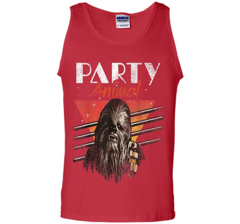 Inktee Store - Star Wars Chewbacca Party Animal Vintage Graphic Mens Tank Top Image