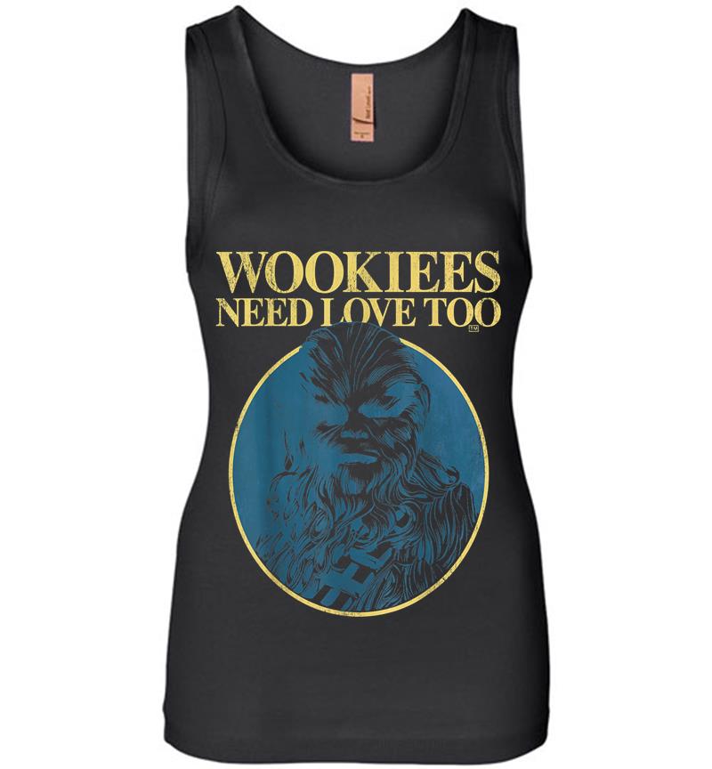 Star Wars Chewbacca Wookiees Need Love Too Graphic Womens Jersey Tank Top