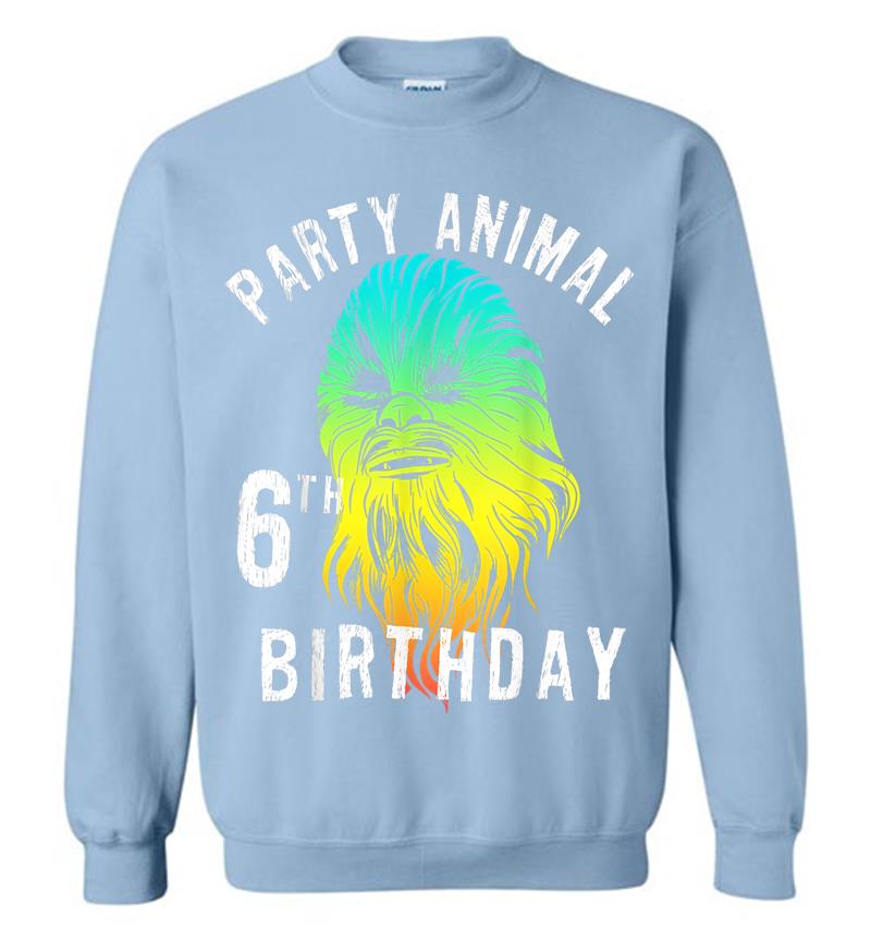 Inktee Store - Star Wars Chewie Party Animal 6Th Birthday Color Portrait Sweatshirt Image