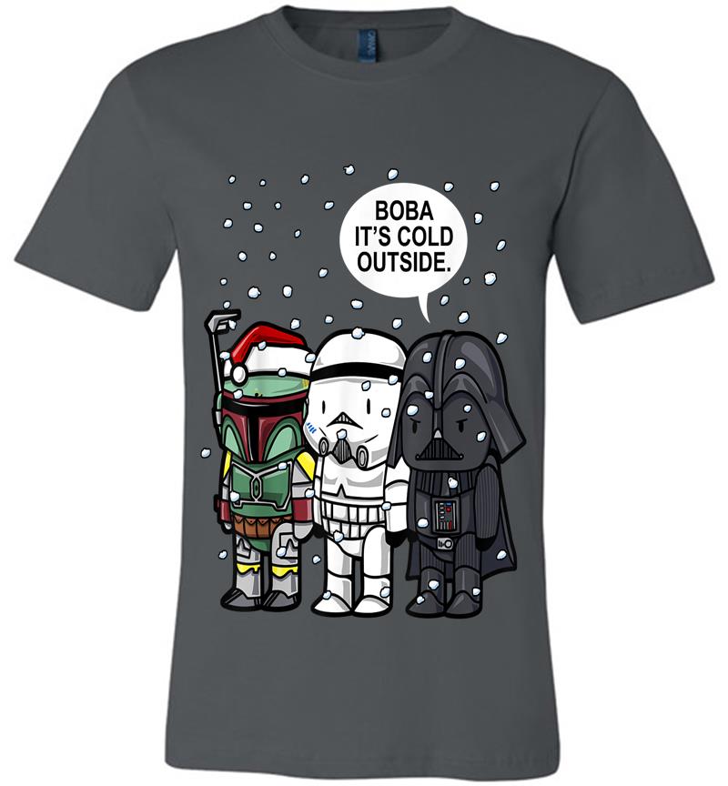 Star Wars Christmas Boba It'S Cold Outside Graphic Premium T-Shirt