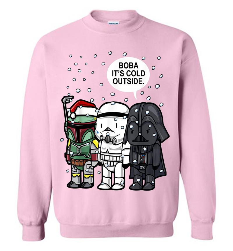Inktee Store - Star Wars Christmas Boba It'S Cold Outside Graphic Sweatshirt Image