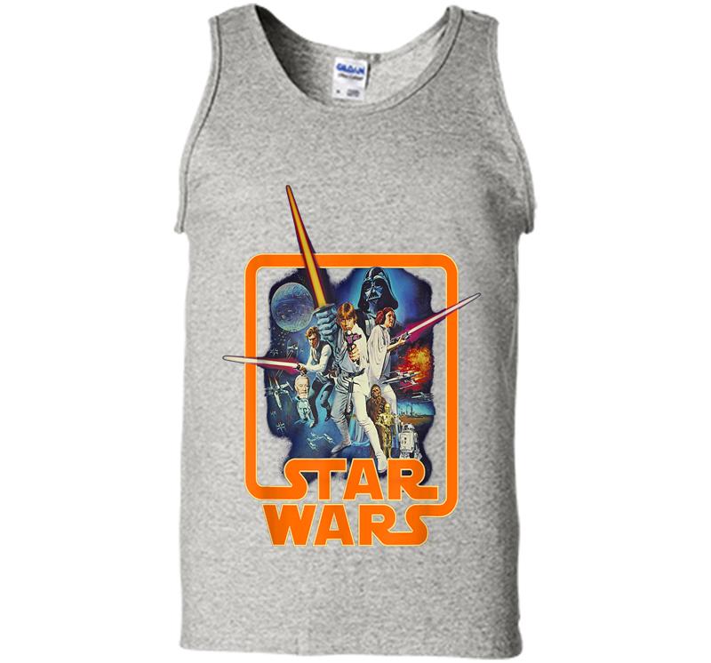 Star Wars Classic A New Hope Movie Badge Graphic Mens Tank Top