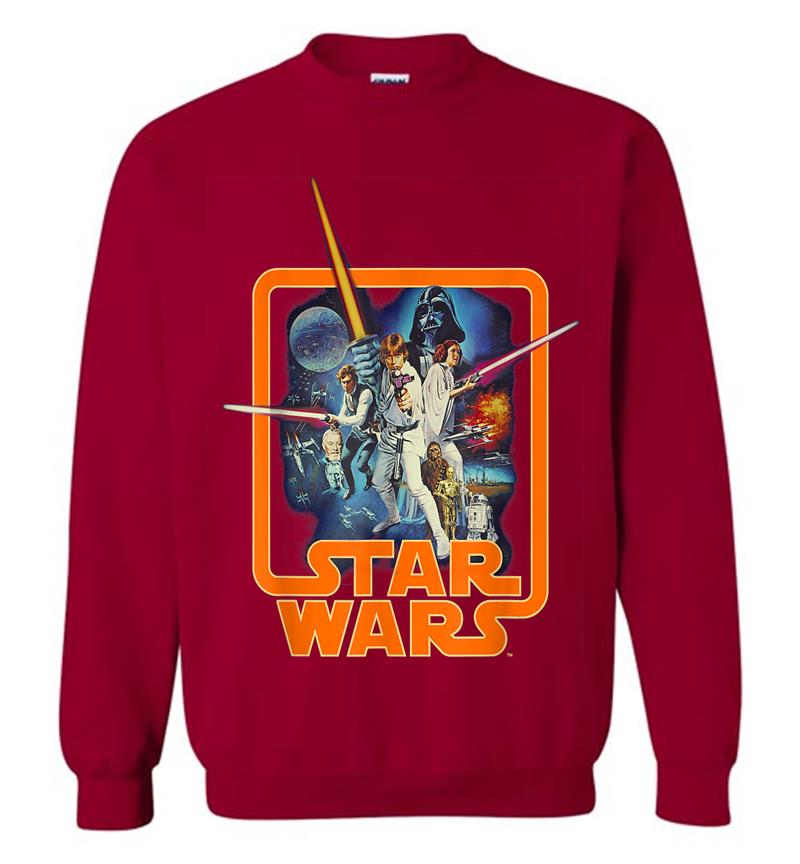 Inktee Store - Star Wars Classic A New Hope Movie Badge Graphic Sweatshirt Image
