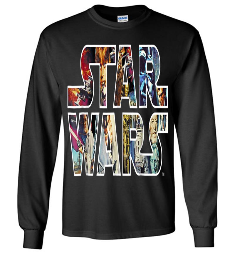Star Wars Classic Movie Poster Logo Graphic Long Sleeve T-Shirt