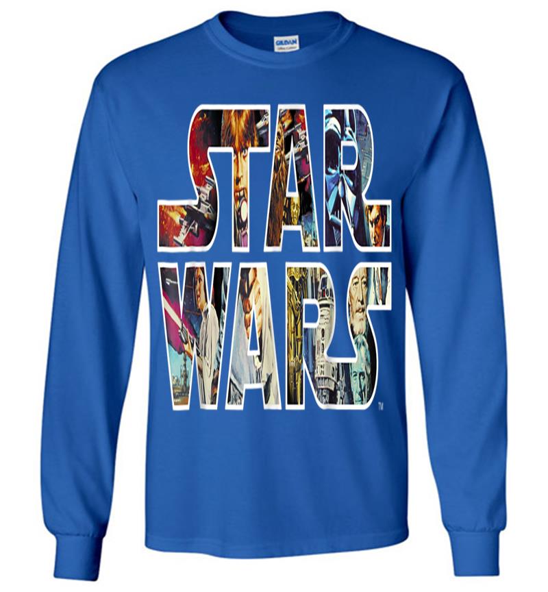 Inktee Store - Star Wars Classic Movie Poster Logo Graphic Long Sleeve T-Shirt Image