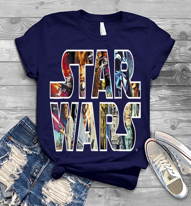 Inktee Store - Star Wars Classic Movie Poster Logo Graphic Mens T-Shirt Image