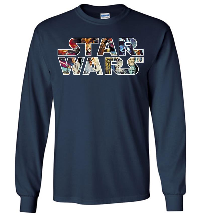 Inktee Store - Star Wars Classic Movie Poster Logo Long Sleeve T-Shirt Image