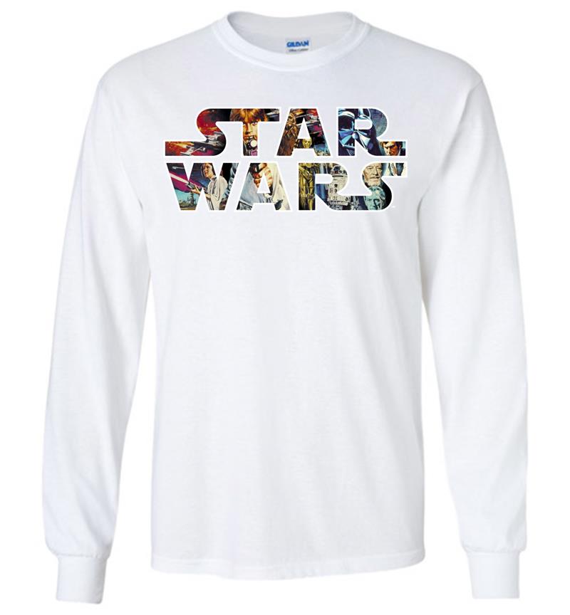 Inktee Store - Star Wars Classic Movie Poster Logo Long Sleeve T-Shirt Image