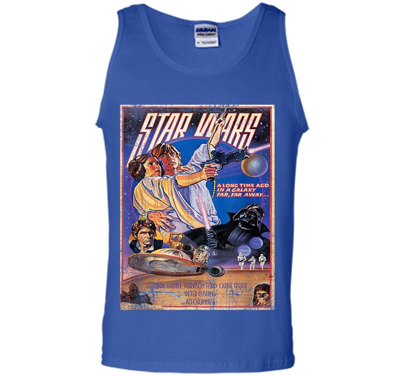 Inktee Store - Star Wars Classic Vintage Movie Poster Graphic Mens Tank Top Image