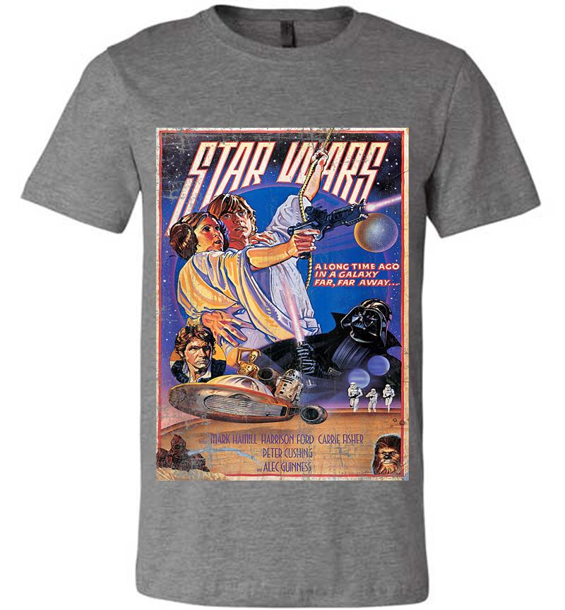 Inktee Store - Star Wars Classic Vintage Movie Poster Graphic Premium T-Shirt Image