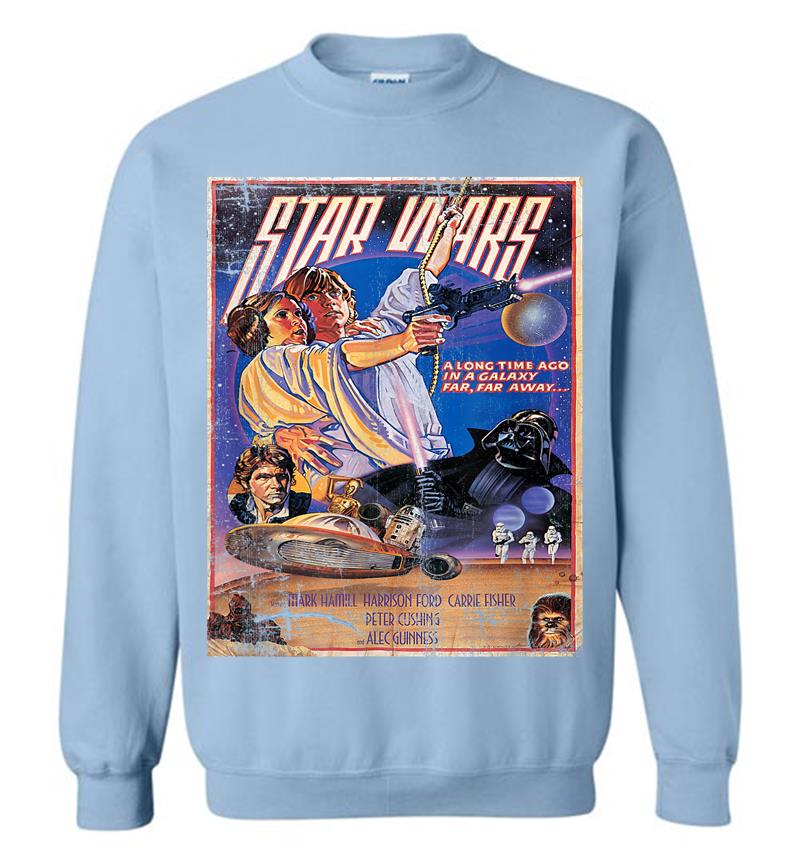 Inktee Store - Star Wars Classic Vintage Movie Poster Graphic Sweatshirt Image