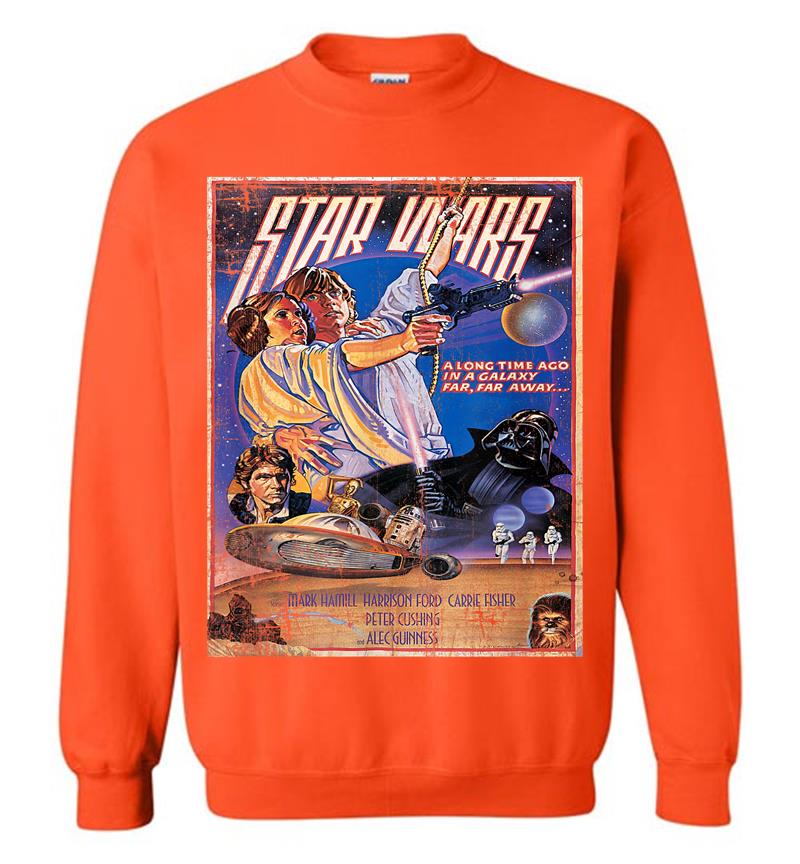 Inktee Store - Star Wars Classic Vintage Movie Poster Graphic Sweatshirt Image