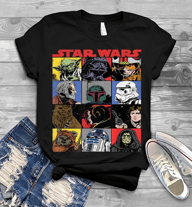 Star Wars Comic Strip Cartoon Group Mens T-Shirt
