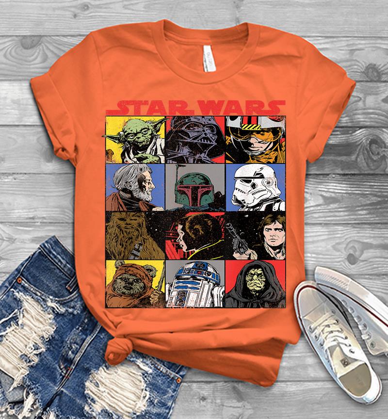 Inktee Store - Star Wars Comic Strip Cartoon Group Mens T-Shirt Image