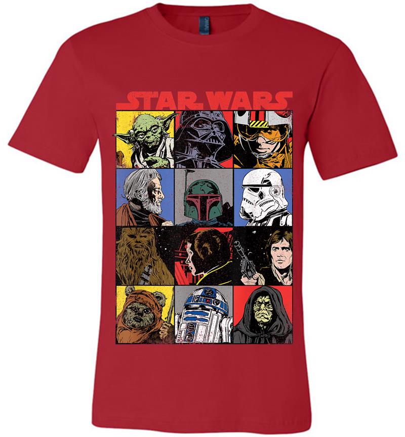 Inktee Store - Star Wars Comic Strip Cartoon Group Premium T-Shirt Image