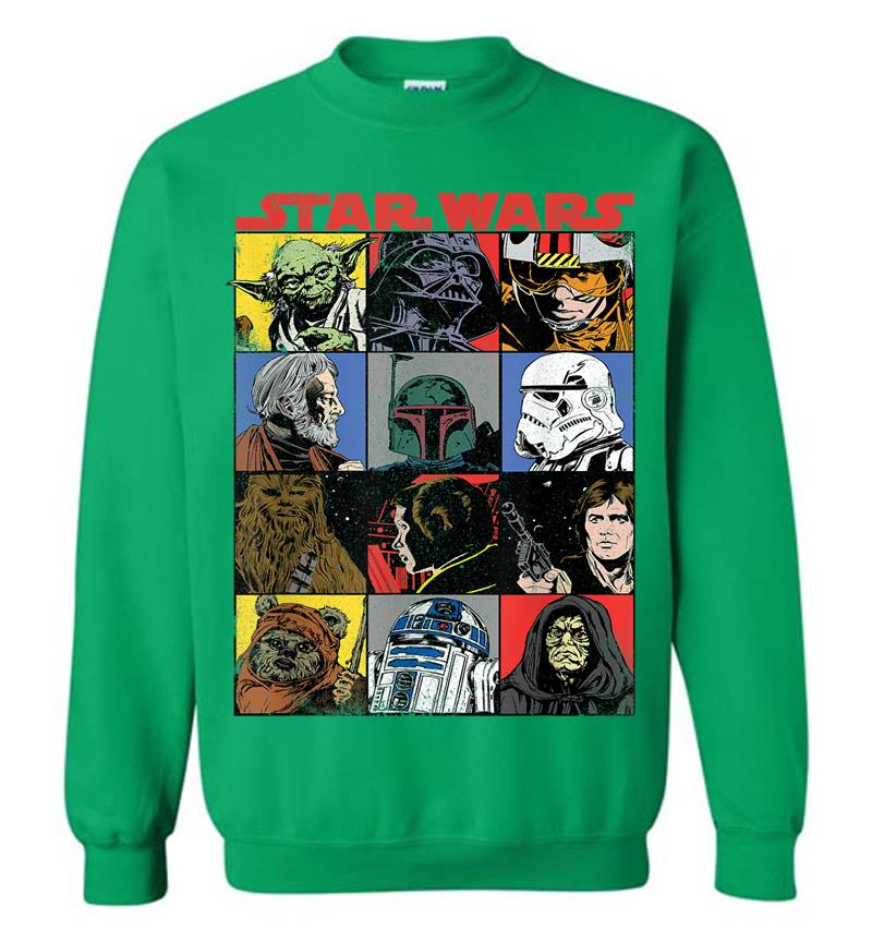 Inktee Store - Star Wars Comic Strip Cartoon Group Sweatshirt Image
