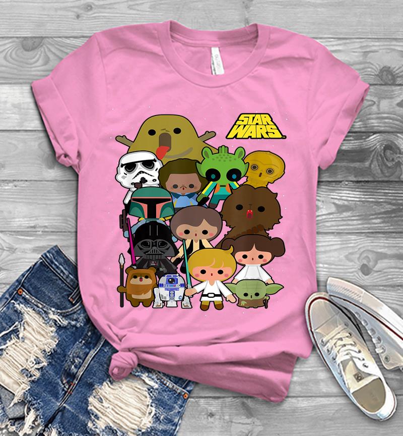 Inktee Store - Star Wars Cute Cartoon Character Group Kawaii Mens T-Shirt Image