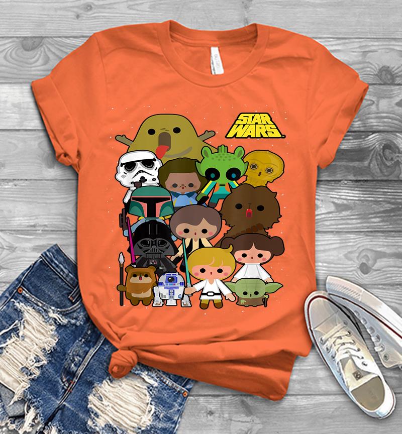 Inktee Store - Star Wars Cute Cartoon Character Group Kawaii Mens T-Shirt Image