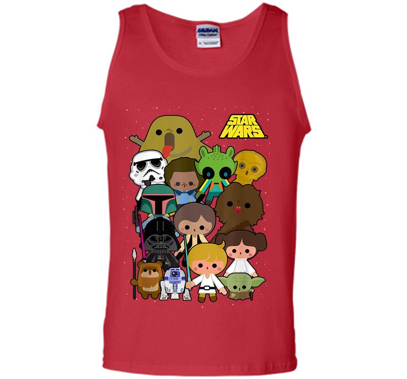 Inktee Store - Star Wars Cute Cartoon Character Group Kawaii Mens Tank Top Image