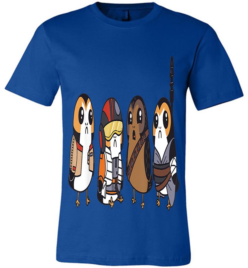 Inktee Store - Star Wars Cute Porgs Dressed As Characters Portrait Premium T-Shirt Image