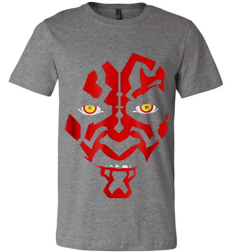 Inktee Store - Star Wars Darth Maul Hooded Face Creeping Graphic Premium T-Shirt Image