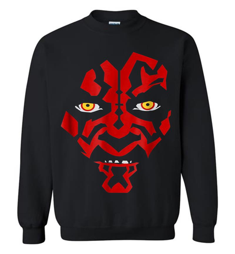 Star Wars Darth Maul Hooded Face Creeping Graphic Sweatshirt