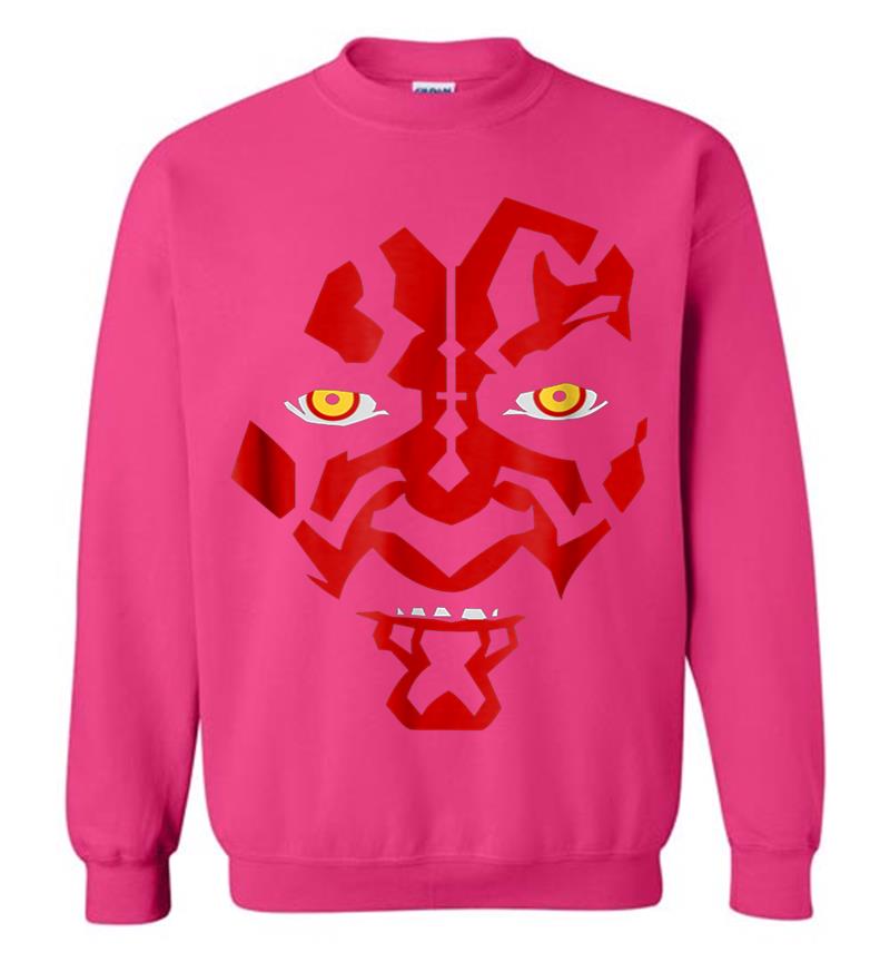 Inktee Store - Star Wars Darth Maul Hooded Face Creeping Graphic Sweatshirt Image