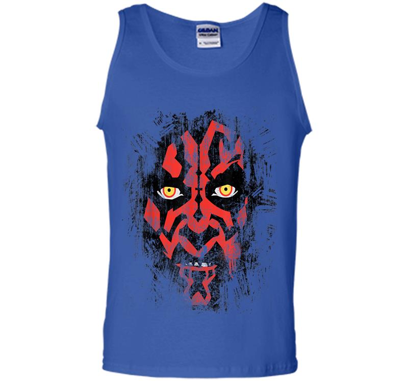 Inktee Store - Star Wars Darth Maul Weathered Face Mens Tank Top Image