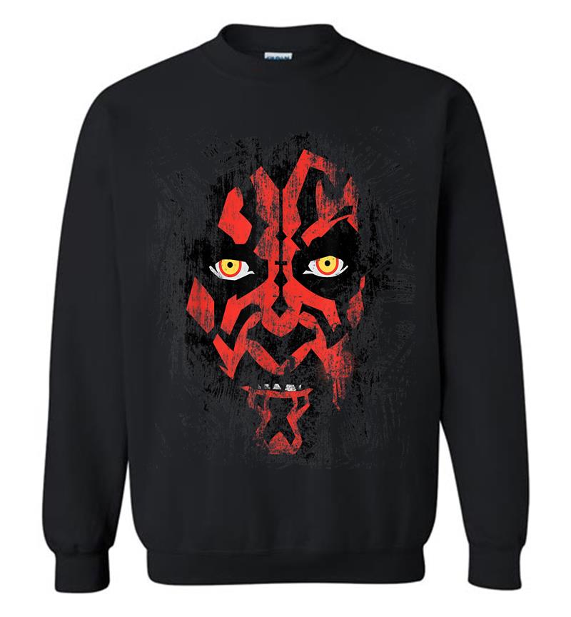 Star Wars Darth Maul Weathered Face Sweatshirt