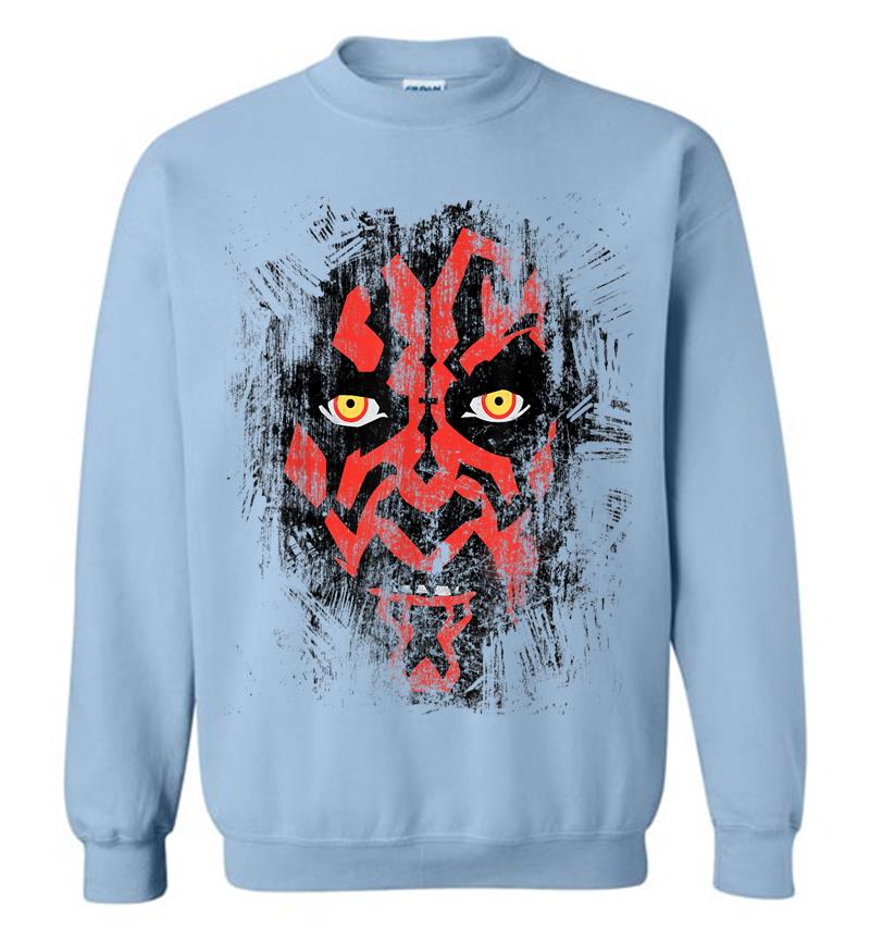 Inktee Store - Star Wars Darth Maul Weathered Face Sweatshirt Image
