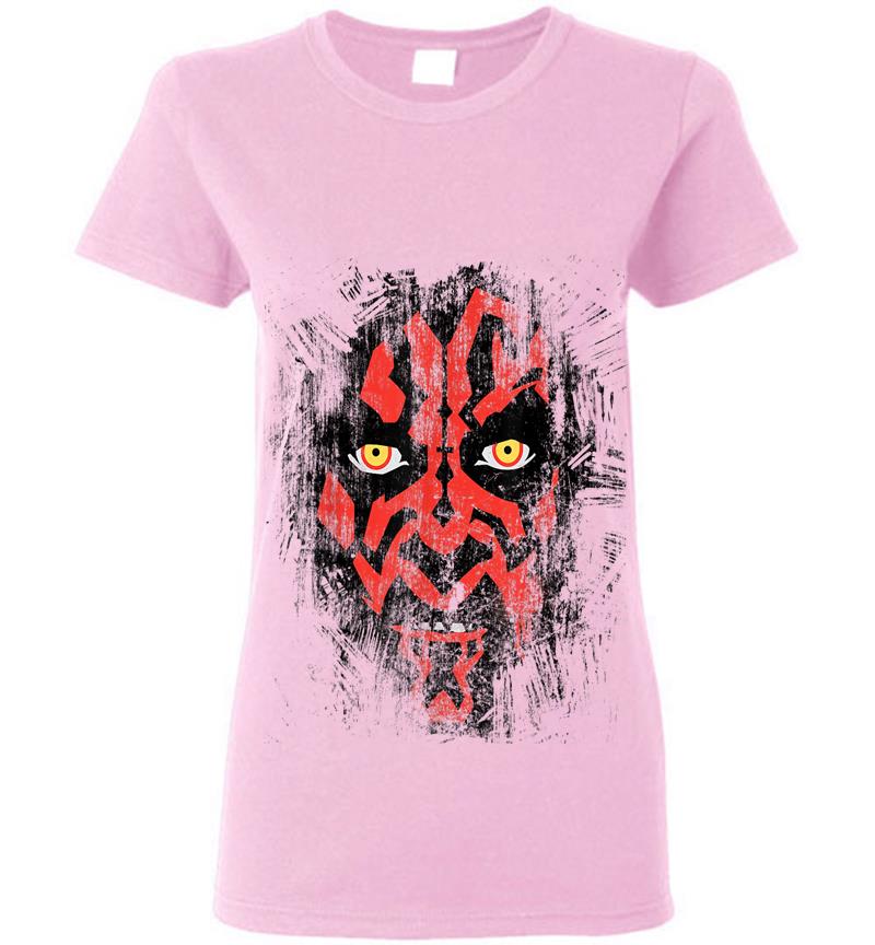 Inktee Store - Star Wars Darth Maul Weathered Face Womens T-Shirt Image