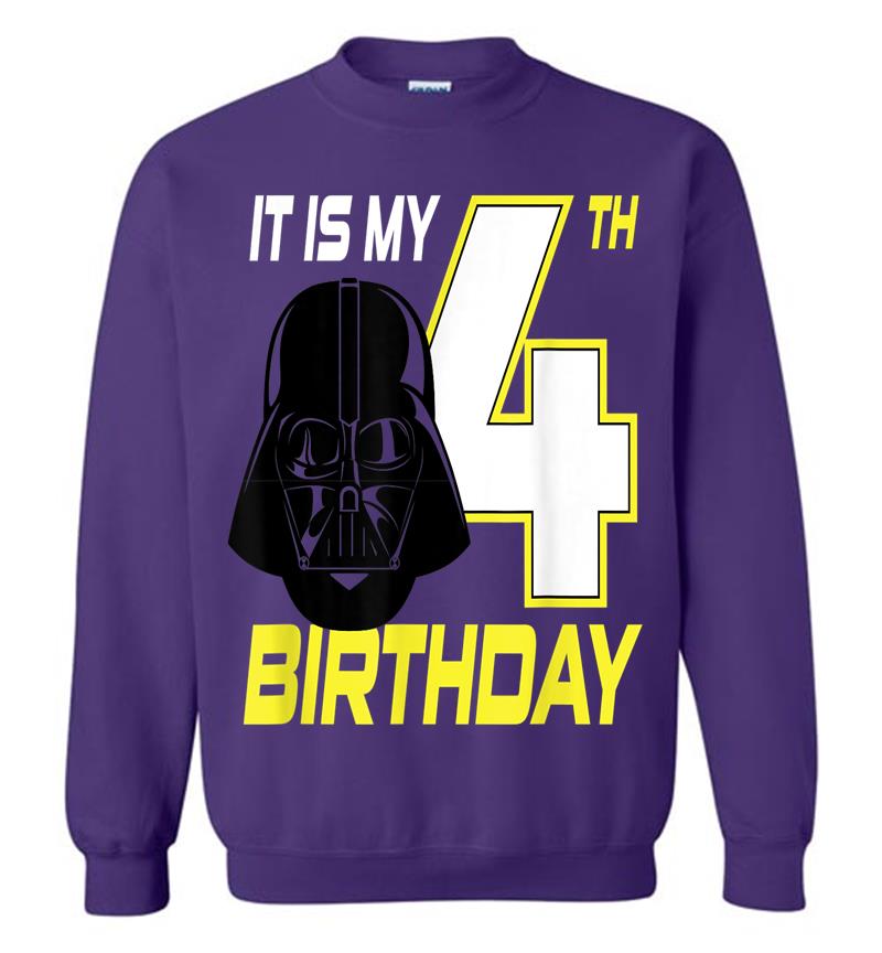 Inktee Store - Star Wars Darth Vader 4Th Birthday Sweatshirt Image