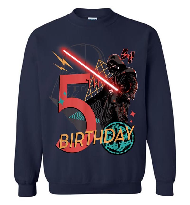 Inktee Store - Star Wars Darth Vader 5Th Birthday Abstract Background Sweatshirt Image