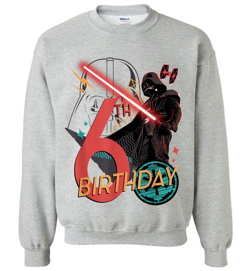 Inktee Store - Star Wars Darth Vader 6Th Birthday Abstract Background Sweatshirt Image