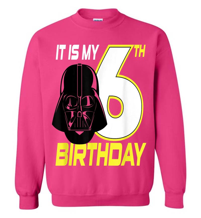 Inktee Store - Star Wars Darth Vader 6Th Birthday Sweatshirt Image
